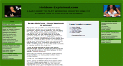 Desktop Screenshot of holdem-explained.com